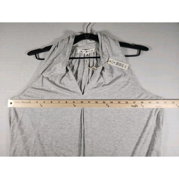 Max Studio Womens Loose Sleeveless Gray Tank Club Casual Size Medium - Picture 4 of 11